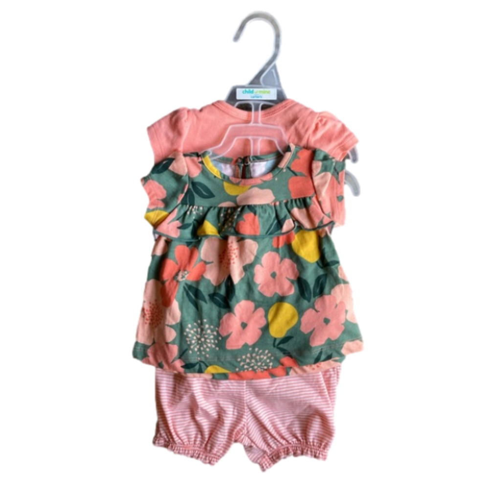 Baby 3 Piece Floral Outfit Set 0-3Months NWOT - Picture 1 of 6